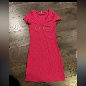 Guess hot pink dress
